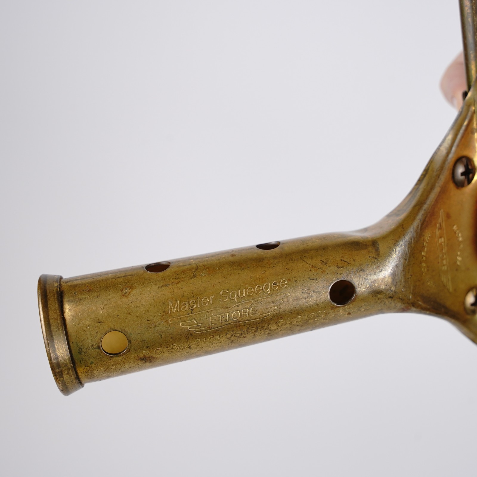 Vintage Ettore Brass Master Squeegee 13.5″ Window Cleaning Tool Made in USA