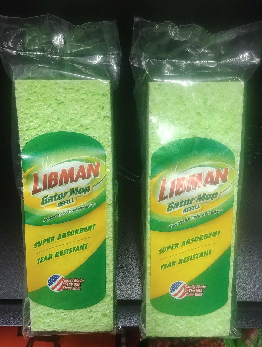 2 pack Libman 3021 Gator Mop Refills,No 3021, Libman