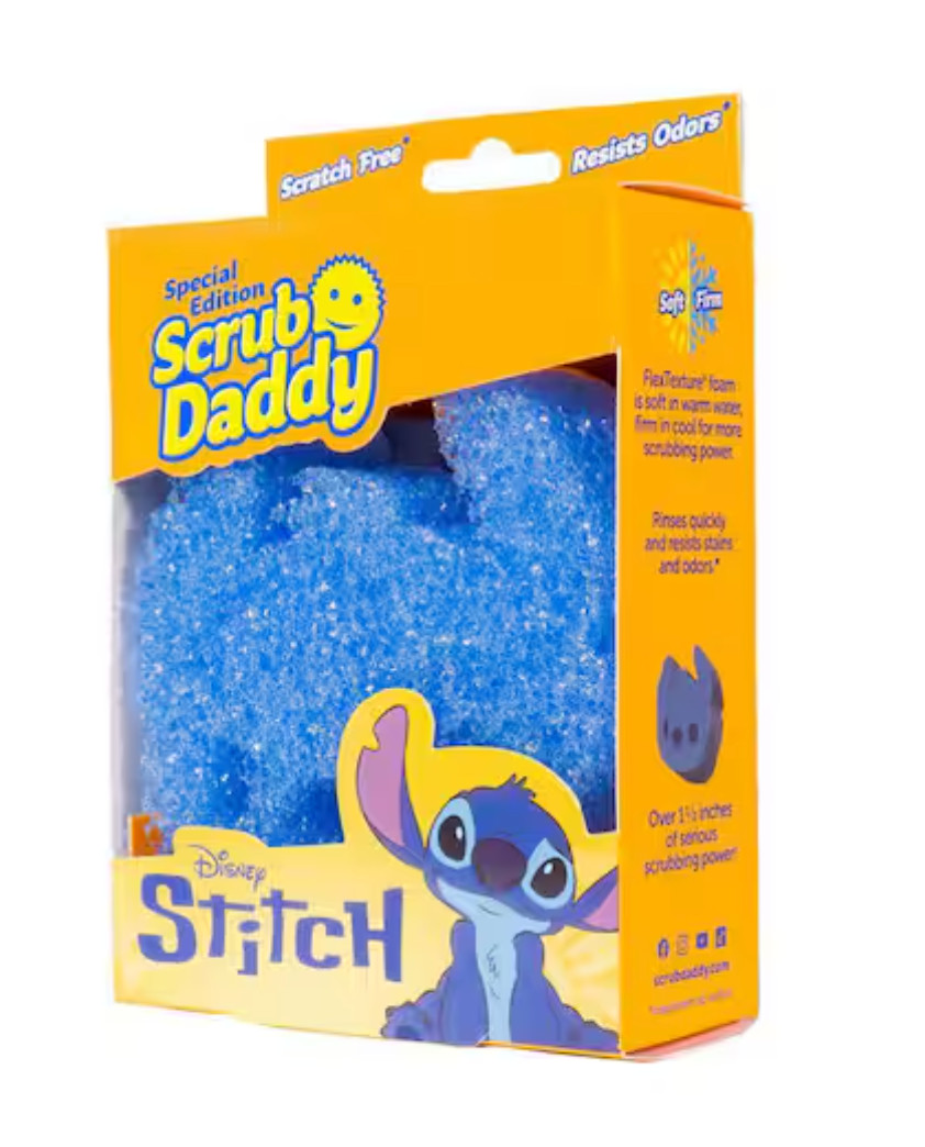 Scrub Daddy Disney Stitch Sponge Scrubber FlexTexture Non-Scratch 1 Count