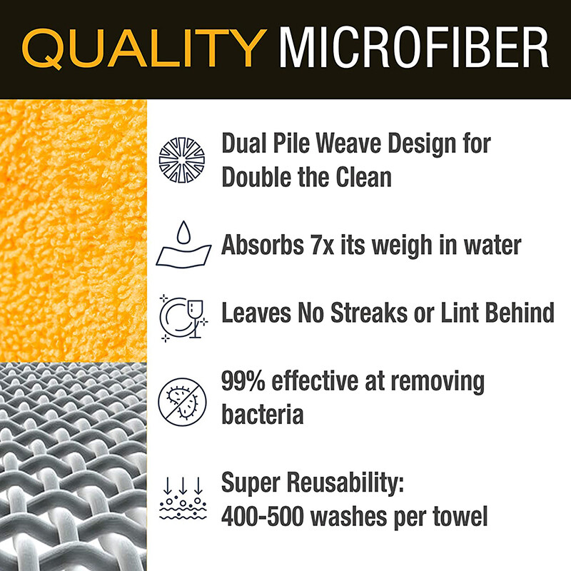 24 Pcs Car wash Microfiber Drying Towel Hemming Absorbing 16″ x 16″