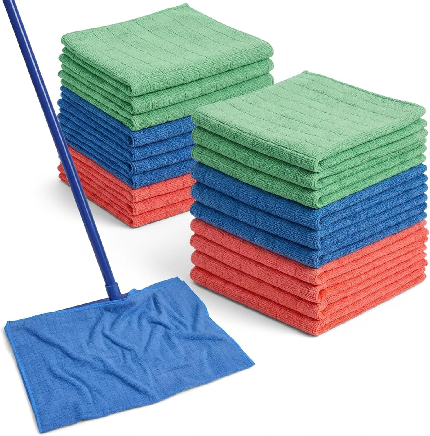 20 Pack Large Microfiber Cleaning Cloth, 20X28 Inch Floor Towels & Cleaning
