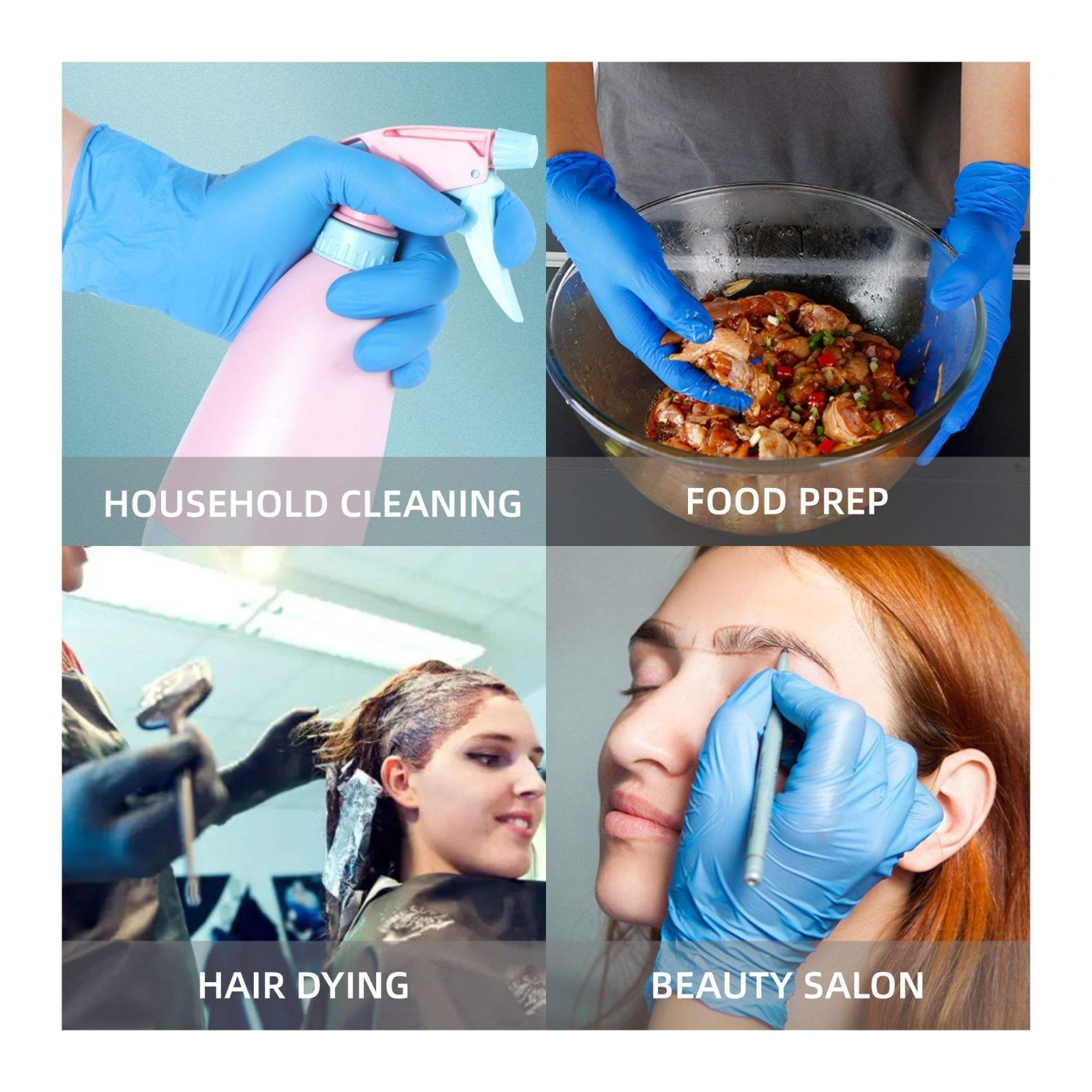 Thick Disposable Nitrile Gloves for Household Use Beauty Hair