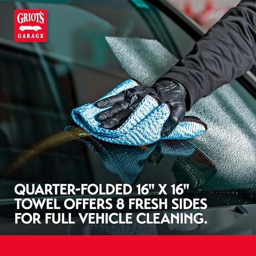 PFM Crinkle Glass Towels for Car Detailing, Streak-Free Cleaning for Windows,