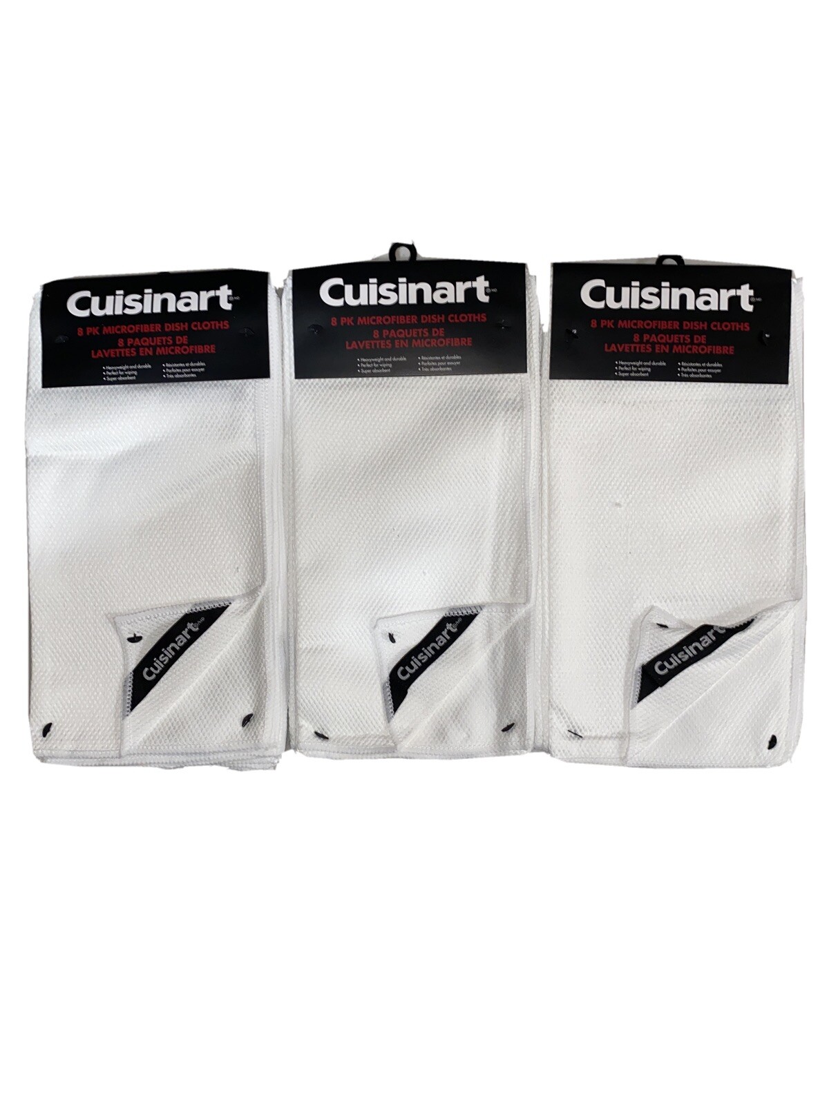 Pack Of 3 X 8pk Genuine Cuisinart Ultra Absorbent Microfiber Dish Cloth Cleaning
