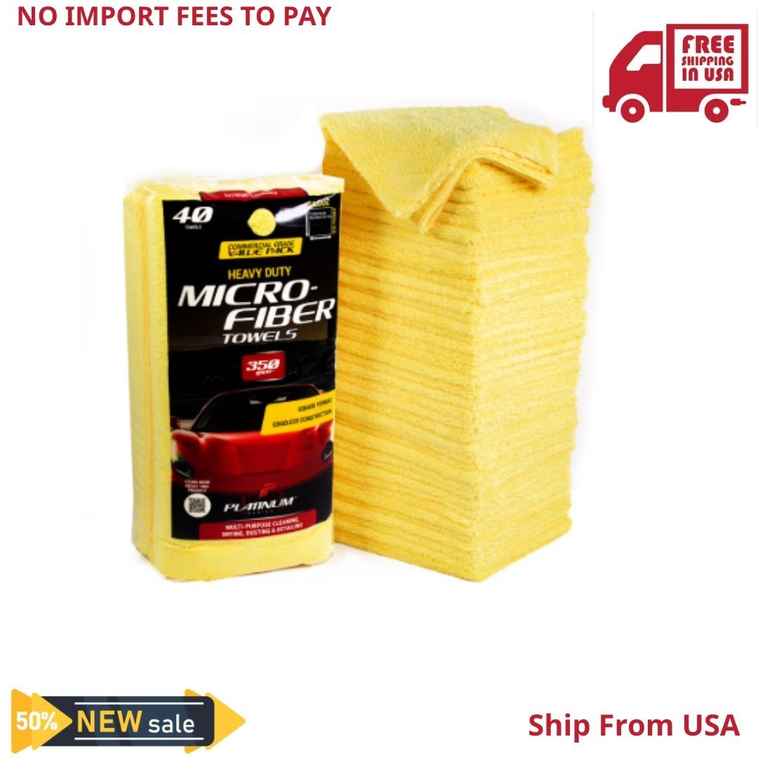 Platinum Series Microfiber Auto and Home Detailing Towels 40 Pack New