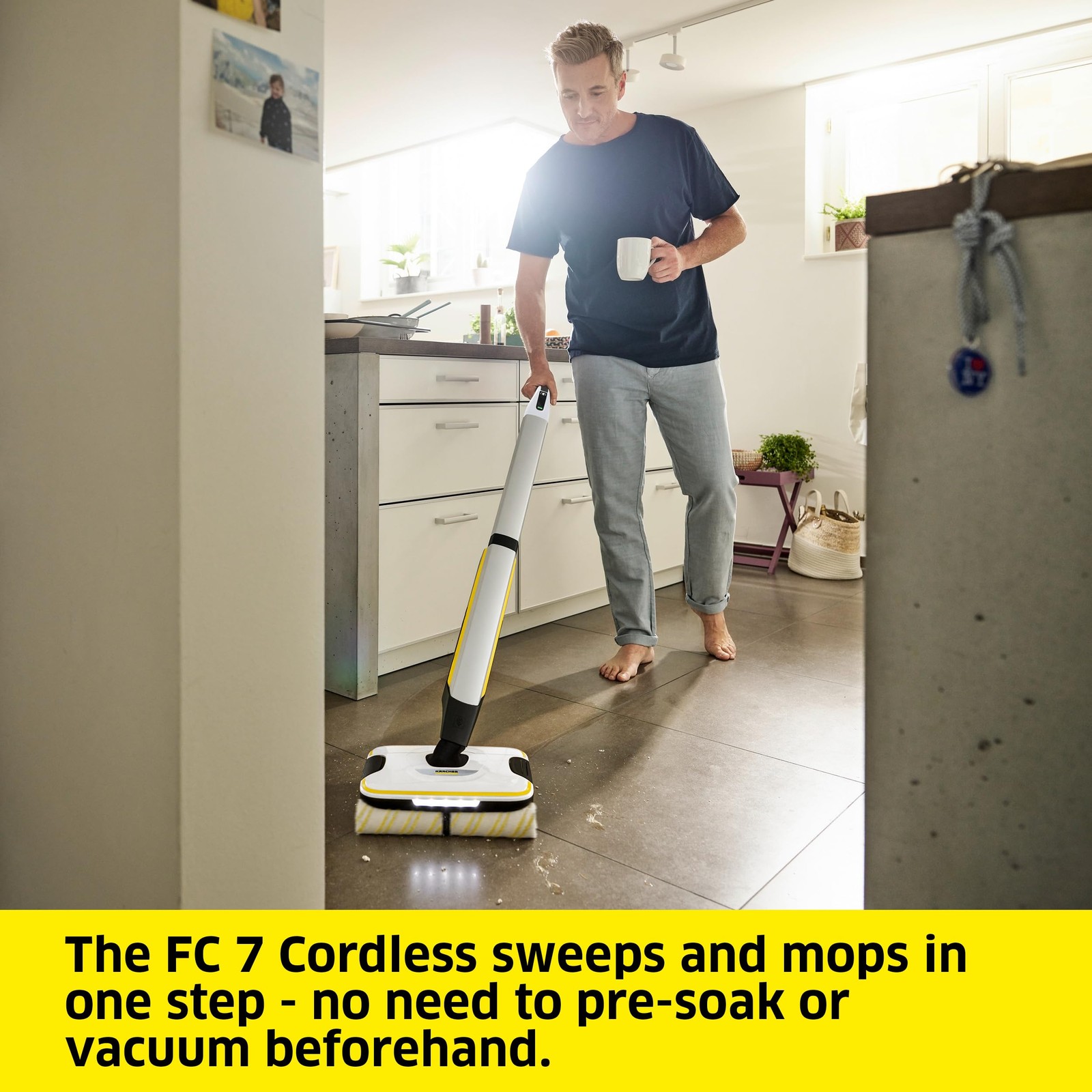 Kärcher FC 7 Electric Floor Cleaner, Wood, Tile, LVT, Vinyl & Stone Flooring