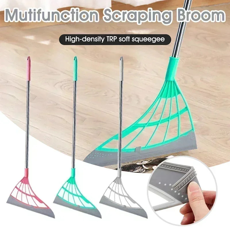 Silicone Magic Rubber Broom Mop Hand Dust Brooms Home Floor Cleaning Squeegee Wi