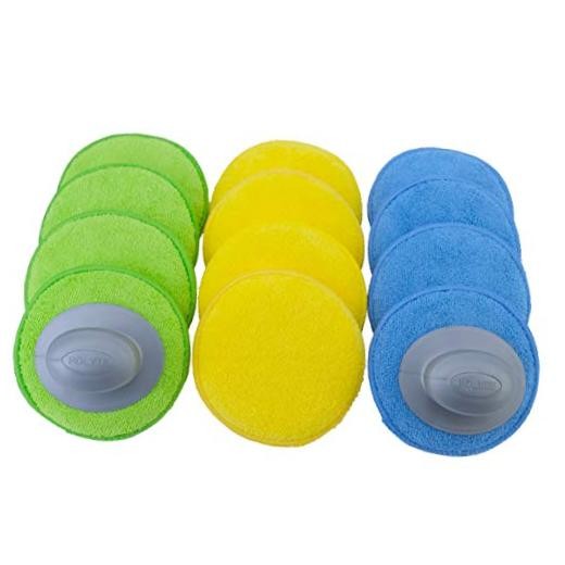 Microfiber Detailing Wax 12 Pack, 13 cm Multi-blue,green,yellow-microfiber