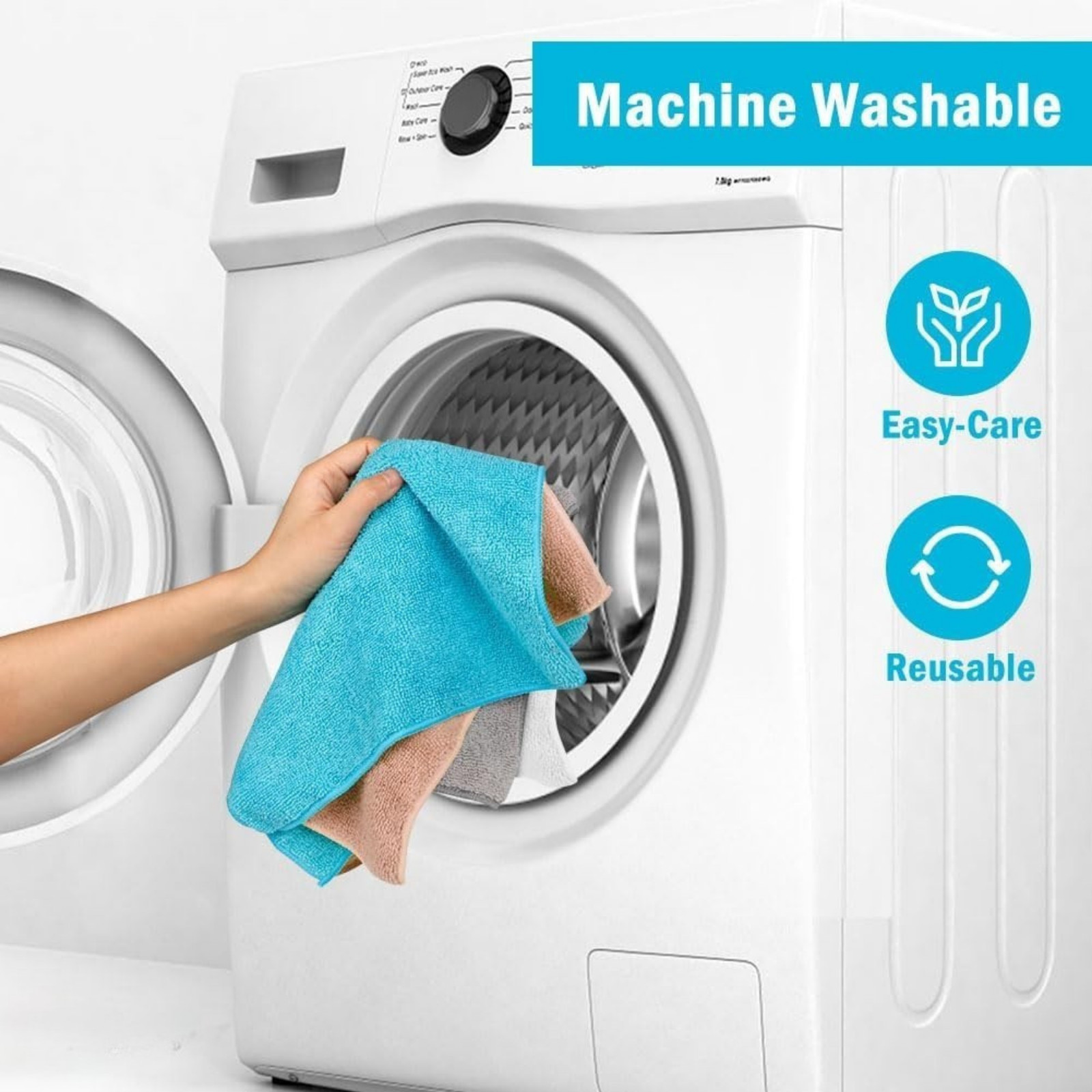 12Pcs Microfiber Cleaning Cloth Towels, Car Polishing Detailing No Scratch Black