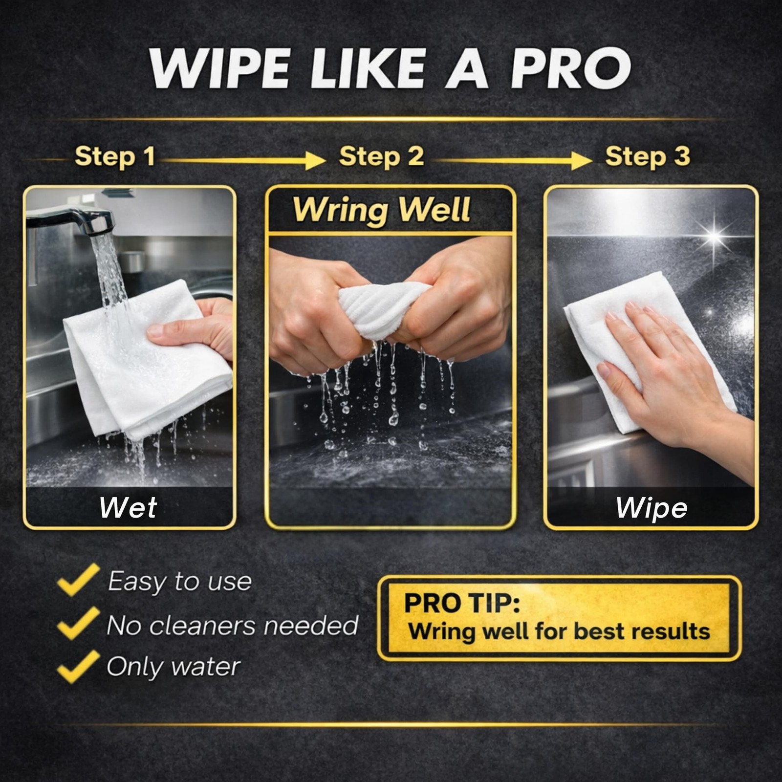 Microfiber Magic Streak Free Cleaning Cloth 6 Pack Clean Any Surface With Jus…