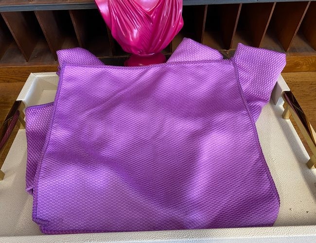 Bio Cleaner 6pc Purple Diamond Weave Microfiber Cloths New Glass Cleaning Lint
