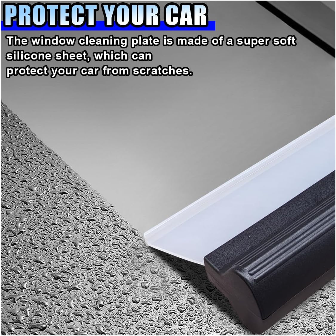 2PCS Automotive Squeegee, 10 Inch T-Bar Water Blade Squeegee for Drying, Flexibl