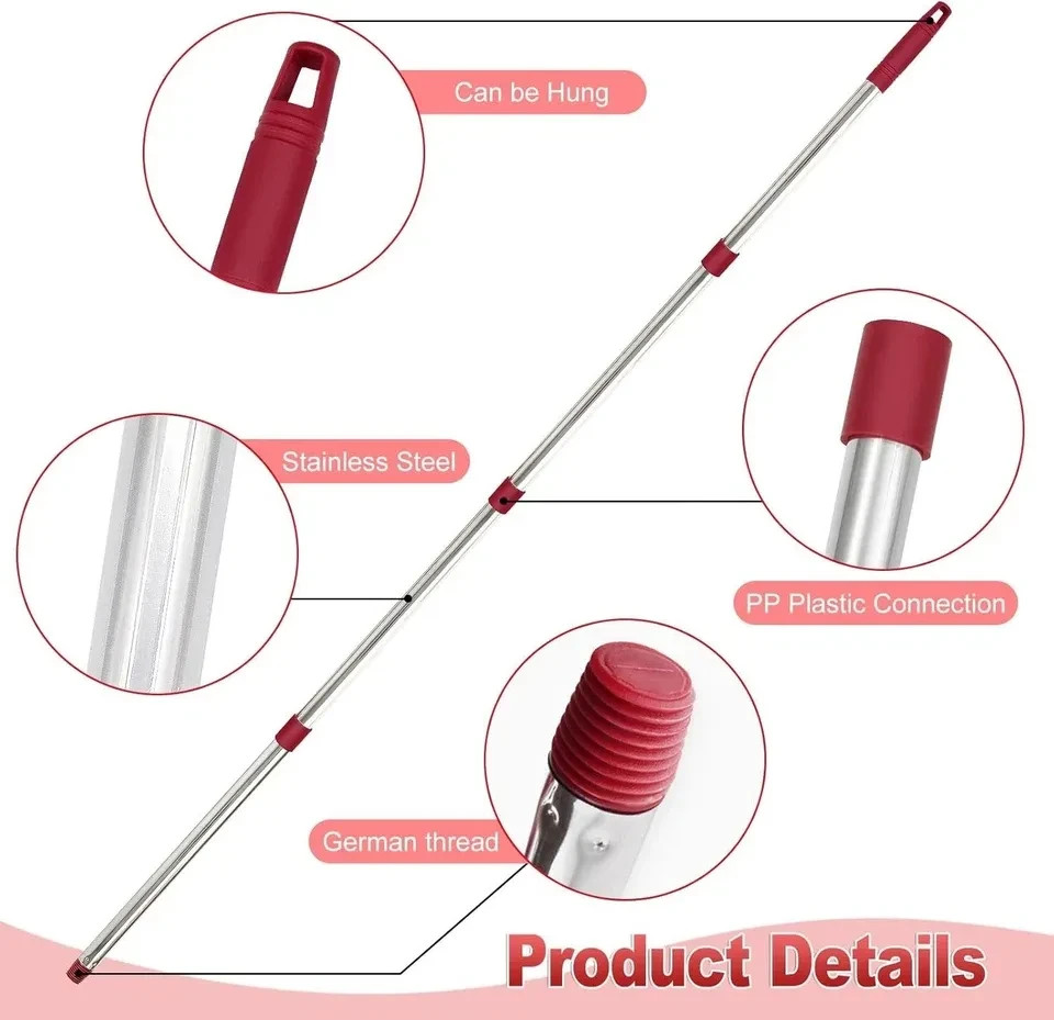 Mop Handle for Ocedar, Spin Mop Handle for O Cedar 4-Section 28.5-to-55inch M…