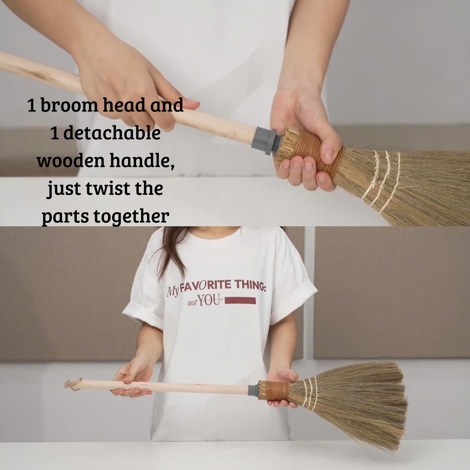 Natural Whisk Sweeping Hand Handle Broom – Vietnamese Straw Soft