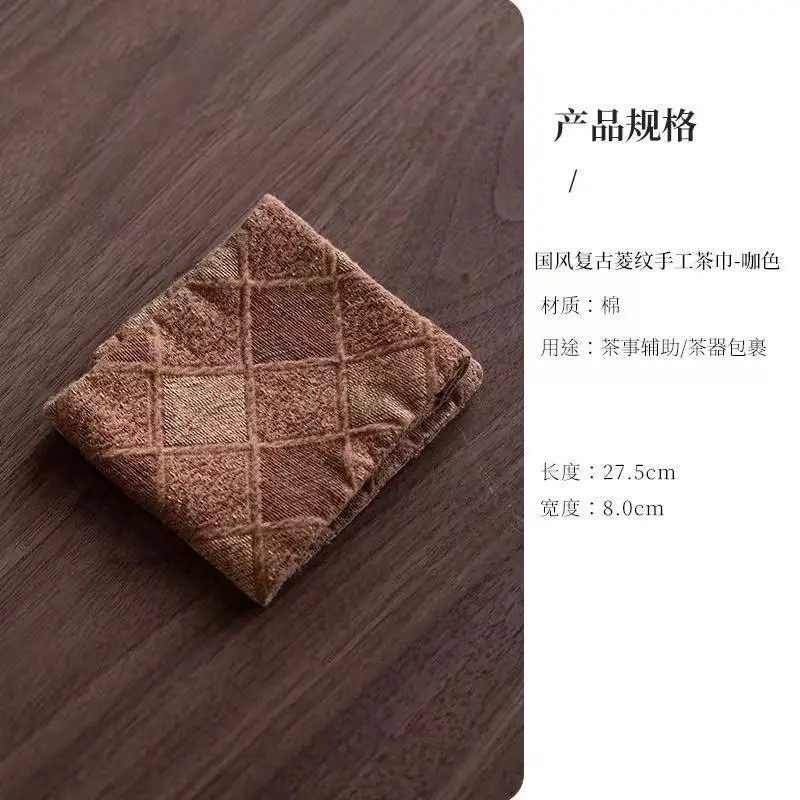 Cotton Linen Towel Chinese Tea Towel Towels Handmade Absorbent Tea Supplies