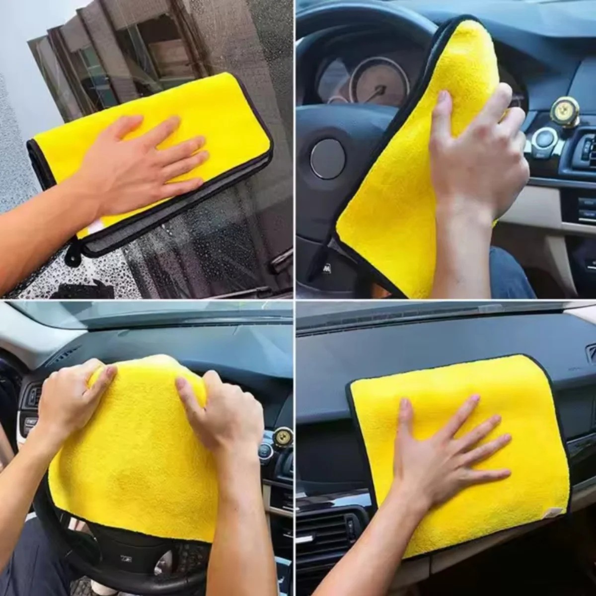 3/5/10Pcs Microfiber Cleaning Cloth Car Wash Towel Drying Rag Car Polishing