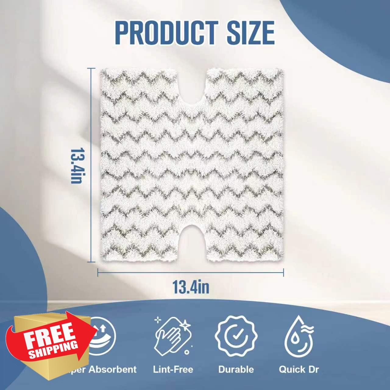 2 Pack Steam Mop Replacement Pads Compatible with Shark Genius Steam Mop S500…
