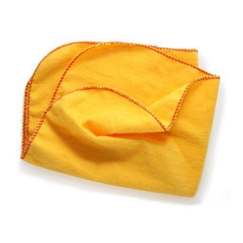 Set of 12, 100% Cotton Large Yellow Dusting Cloths, Captures 2X The Dust of a Re