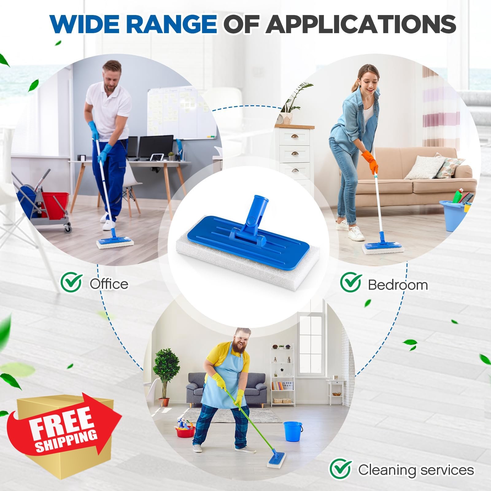Maxdot 9×3.75 Inch Scrub Pad Holders 6 Pcs