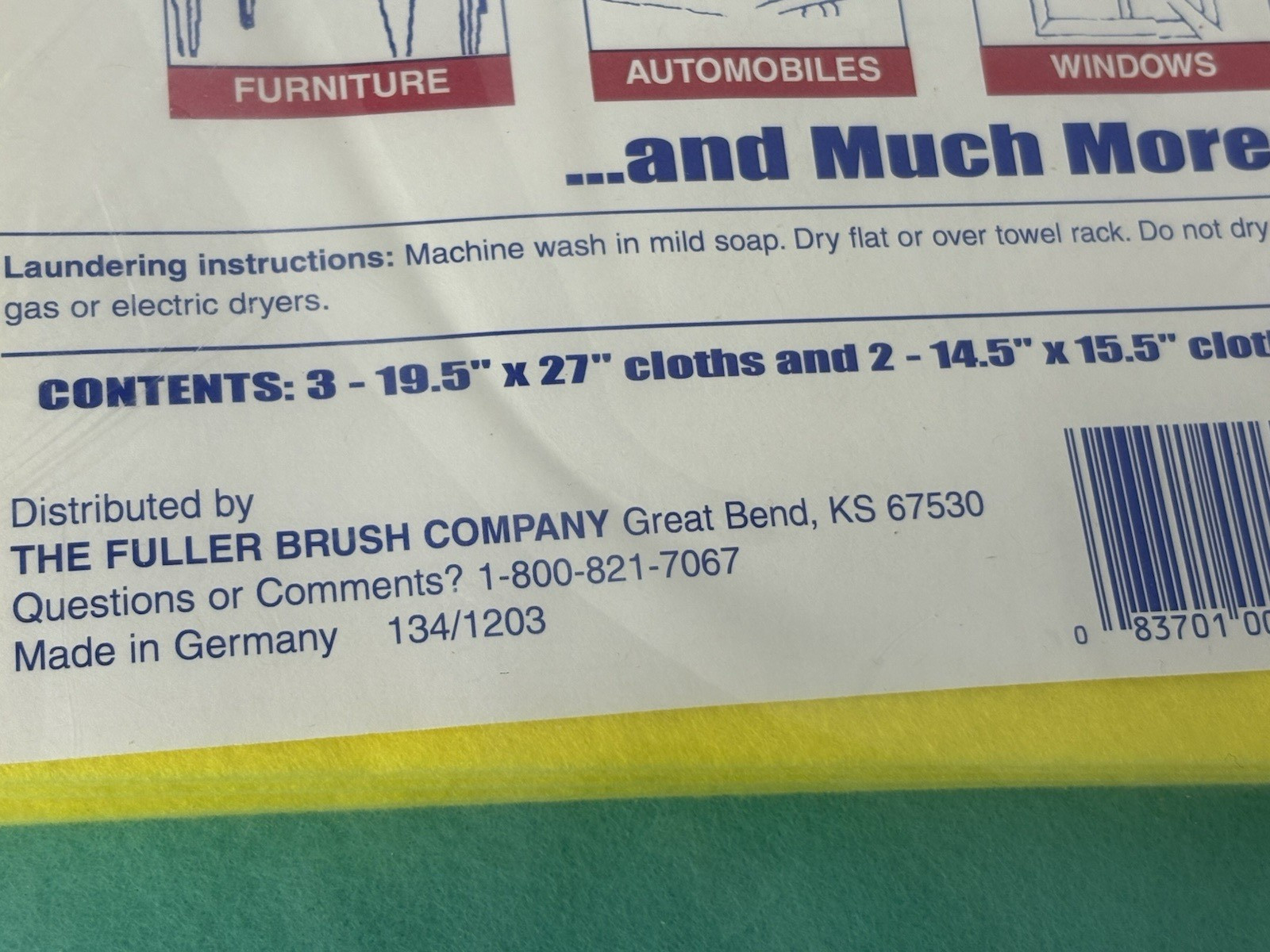 The Fuller Brush Company Super Shammy Cloths 5 Large and 3 Small Germany NIOB