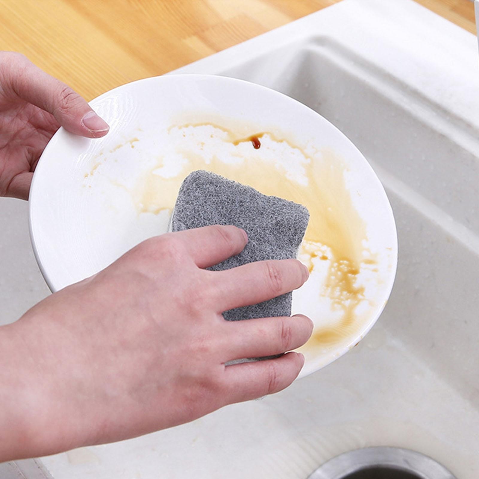 NEW 1Pc Dish Sponge For Heavy Duty Scrub Sponges ual-Sided Sponge Kitchen
