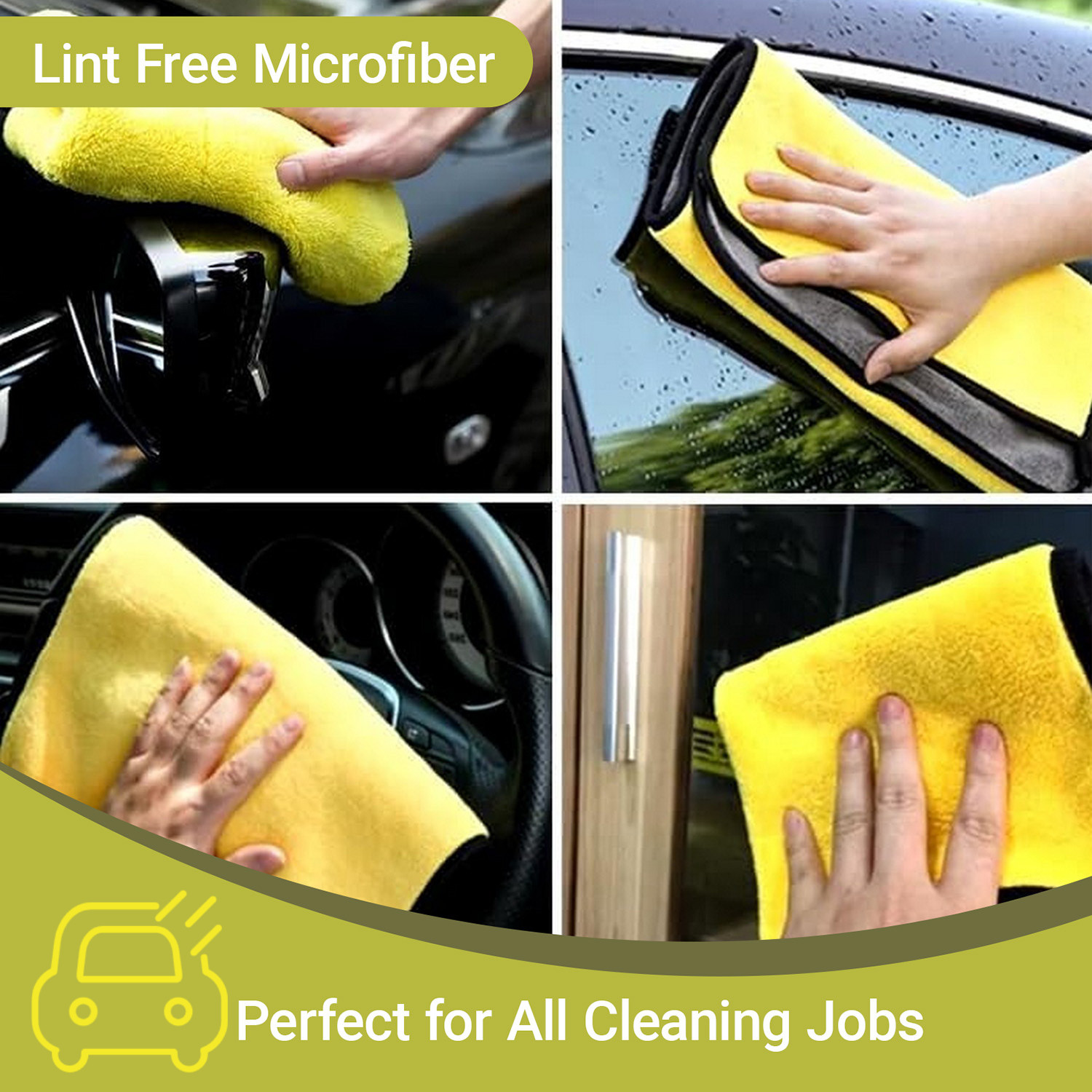 5-10 PCS Microfiber Cleaning Cloth Towel Rag Car Polishing No Scratch Detailing