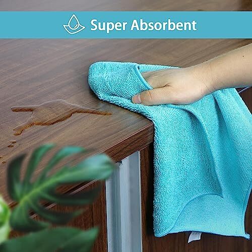 HOMEXCEL Microfiber Cleaning Cloth,12 Pack Cleaning Rag,Cleaning Towels with 4 C