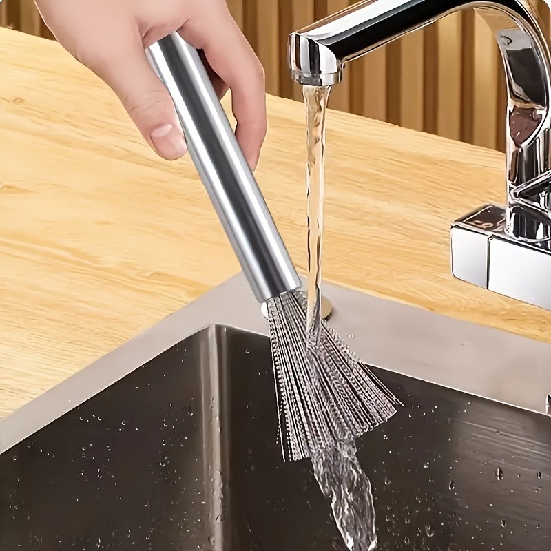 304 Stainless Steel Pot Brush Cleaning Brush Multi-functional Kitchen Wire Brush