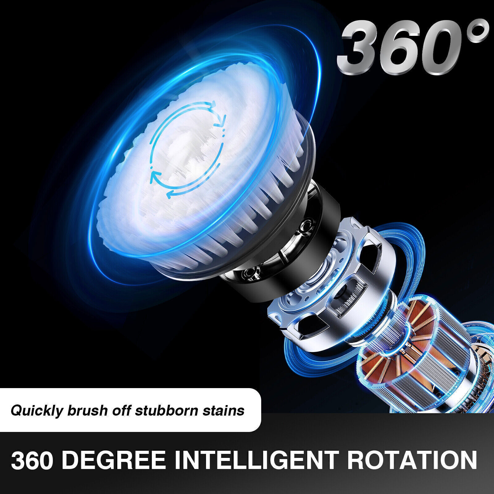3 Heads Electric Spin Scrubber Cordless Bathtub Power Scrubber Cleaning Brush