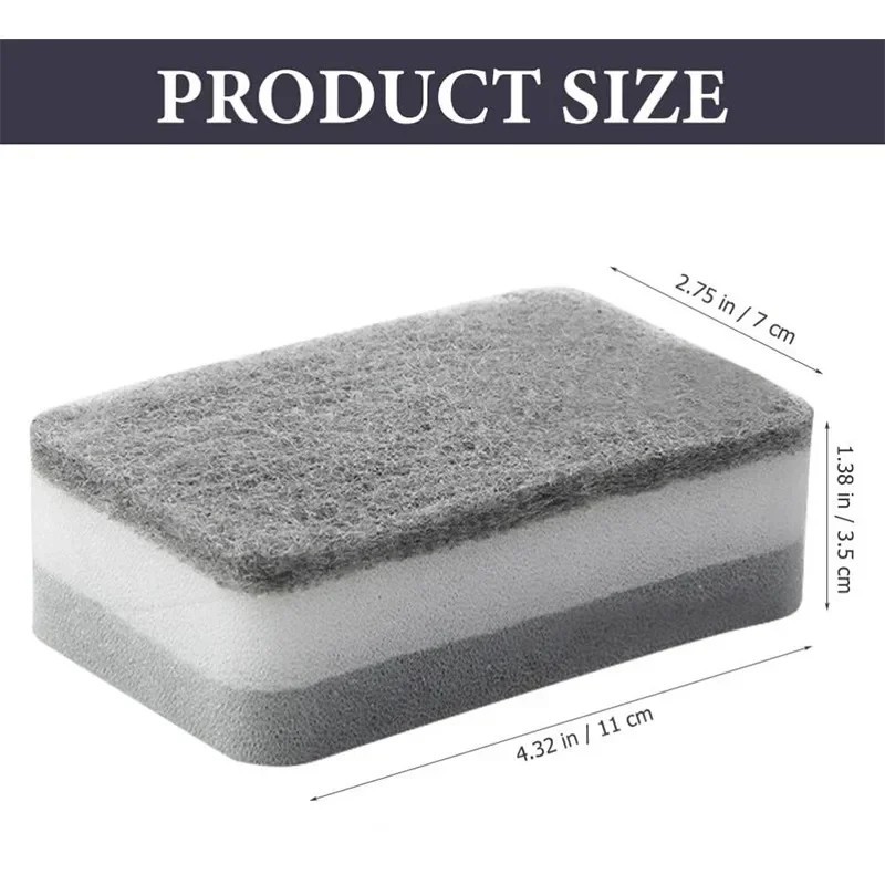 10/50 Pack Kitchen Cleaning Sponges Scourers Washing Up Non-Scratch for Dish Pad