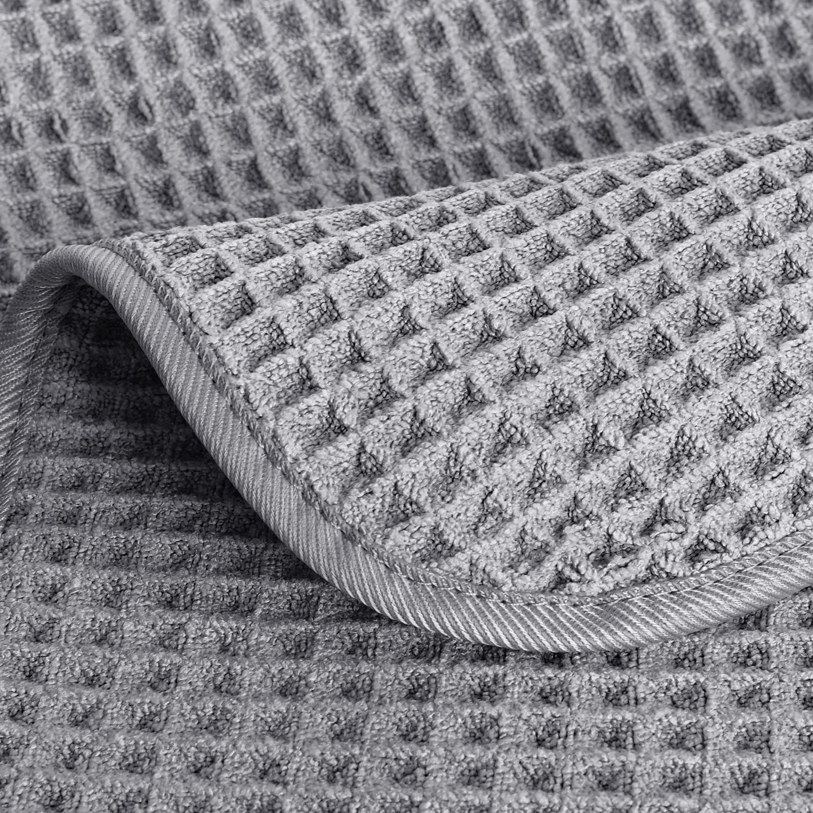 430 GSM Microfiber Lint Free Washcloth Face Towel, 13 x 13 in, 4 Pack (Waffle…