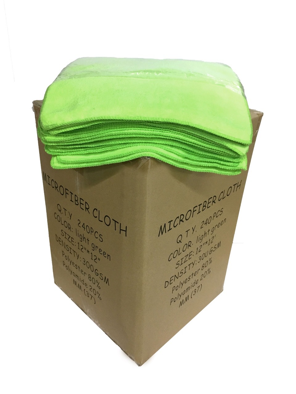 240 Microfiber Green 12″x12″ Cleaning Detailing Cloths Towel Auto Car Rag 300GSM