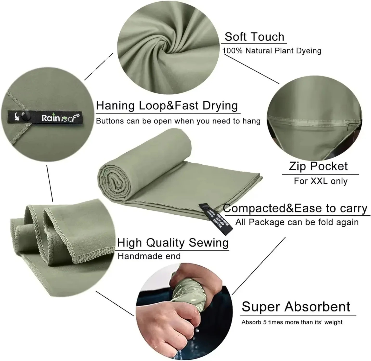 Water Absorbing Car Wash Microfiber Drying Towel Twisted Loop 32x 52″ 1500GSM