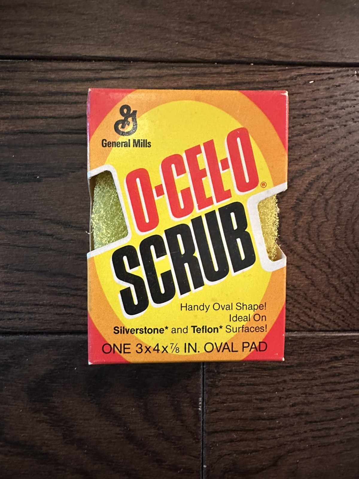 NEW Vintage 1 piece O-CEL-O Handy Grip Scrubbing SPONGE Oval 3×4 7/8