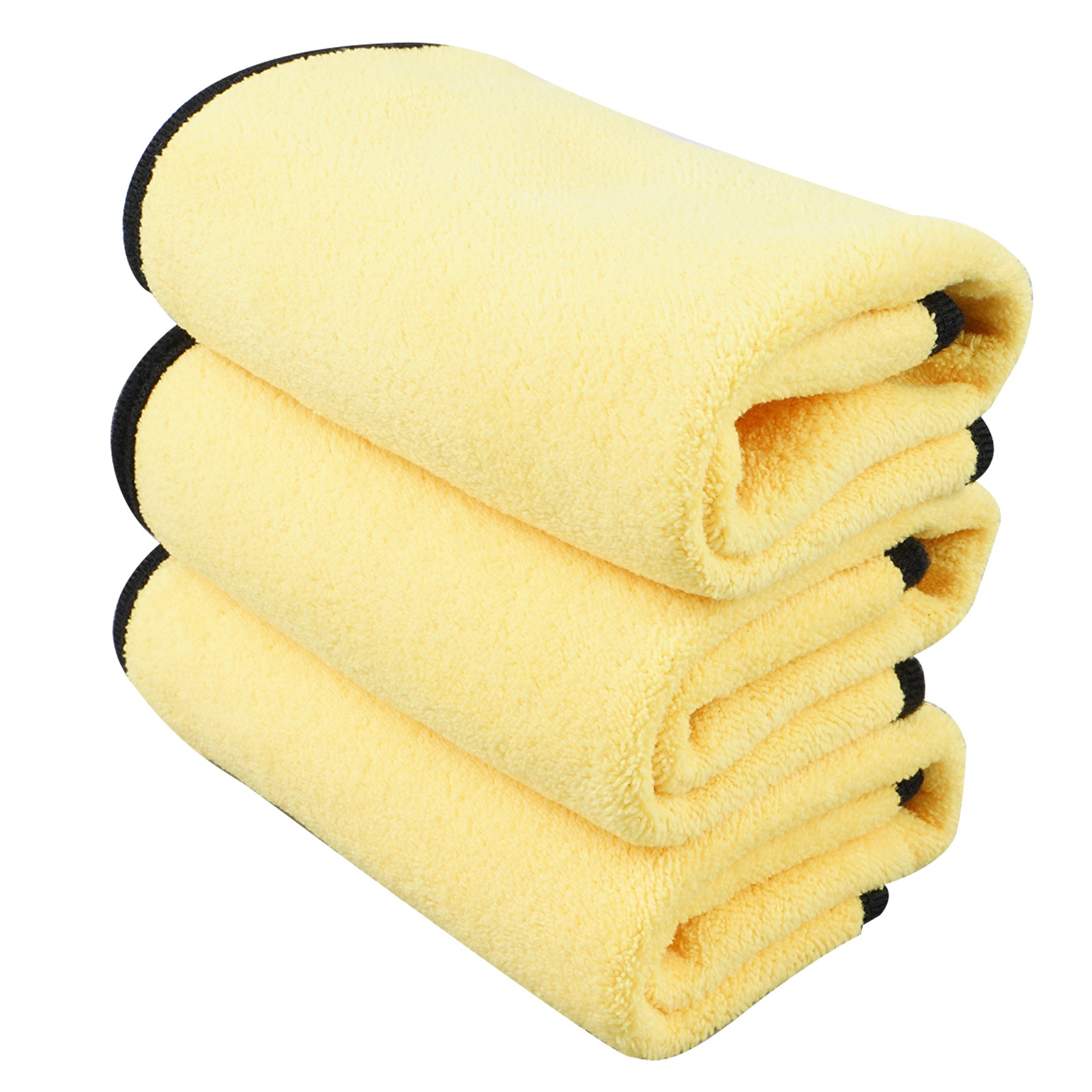 Set of 3 Microfiber Cleaning Cloth Towel Rag Car Polishing Detailing No-Scratch