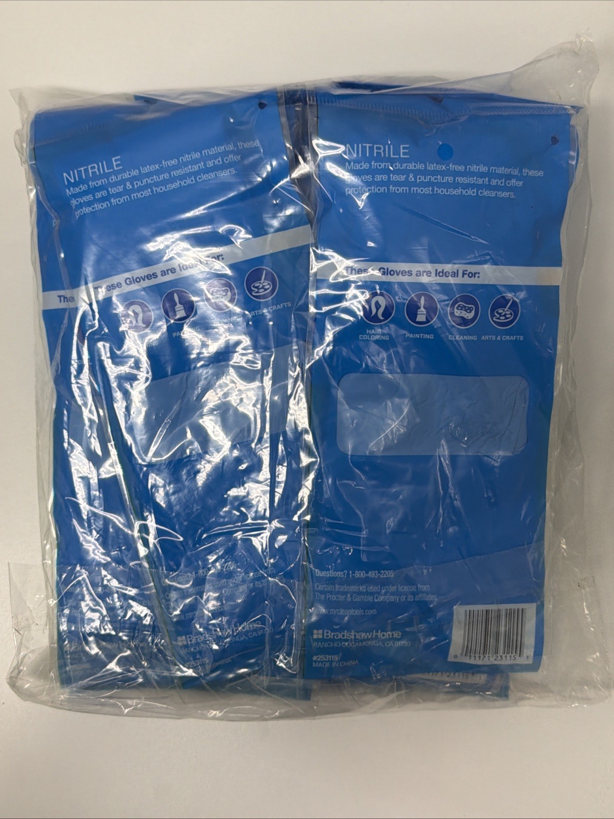 12 Pack Of 8 Mr. Clean Nitrile Gloves Latex Free/Powder Free (96 Gloves Total)