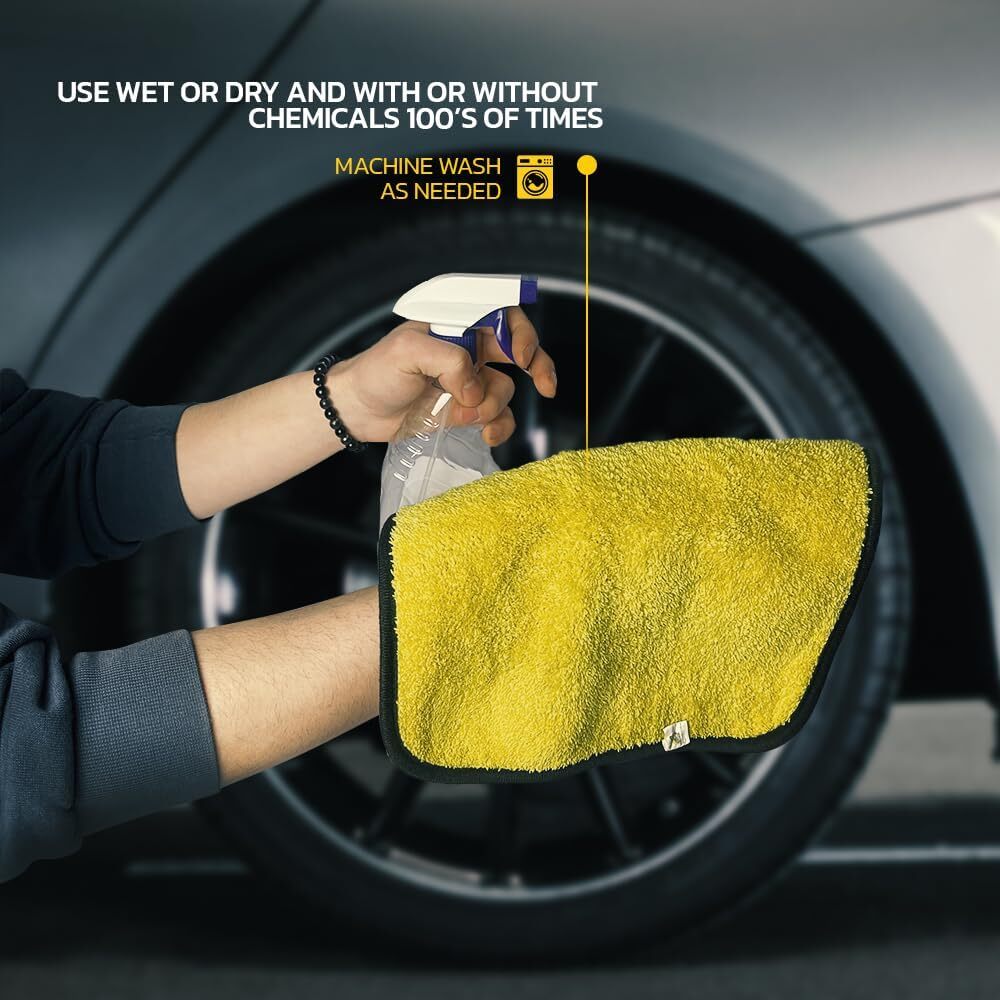 Microfiber Cleaning Cloth for Cars 12″ X 12″ Quick Drying 3 Pack towel