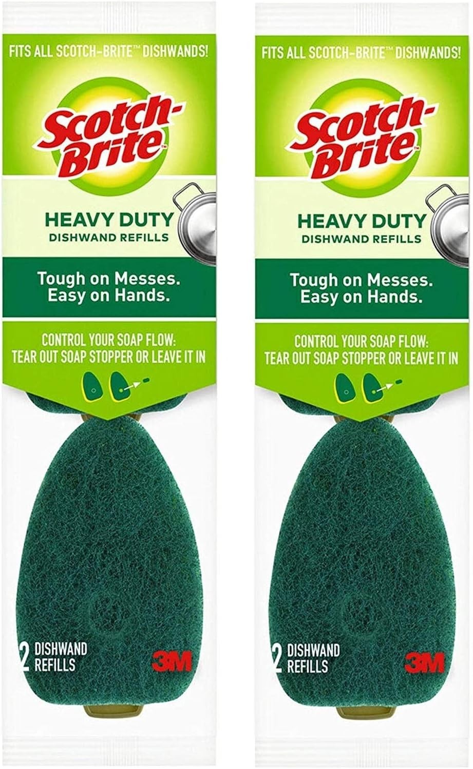 Heavy Duty Dishwand Refill, 4-Refills