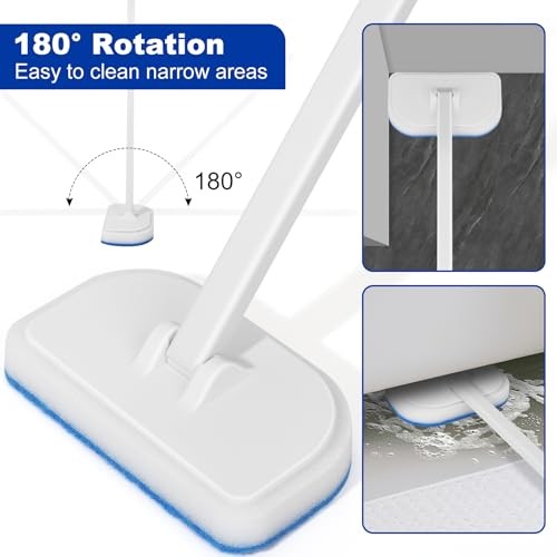 Scrub Brush for Shower,4-in-1 Cleaning Brushes with 4 Different Function