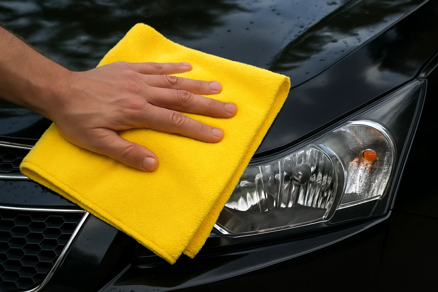Yellow Towel Car Wash Microfiber Automotive Cleaning Cloth Polish 16”x16” 216pcs