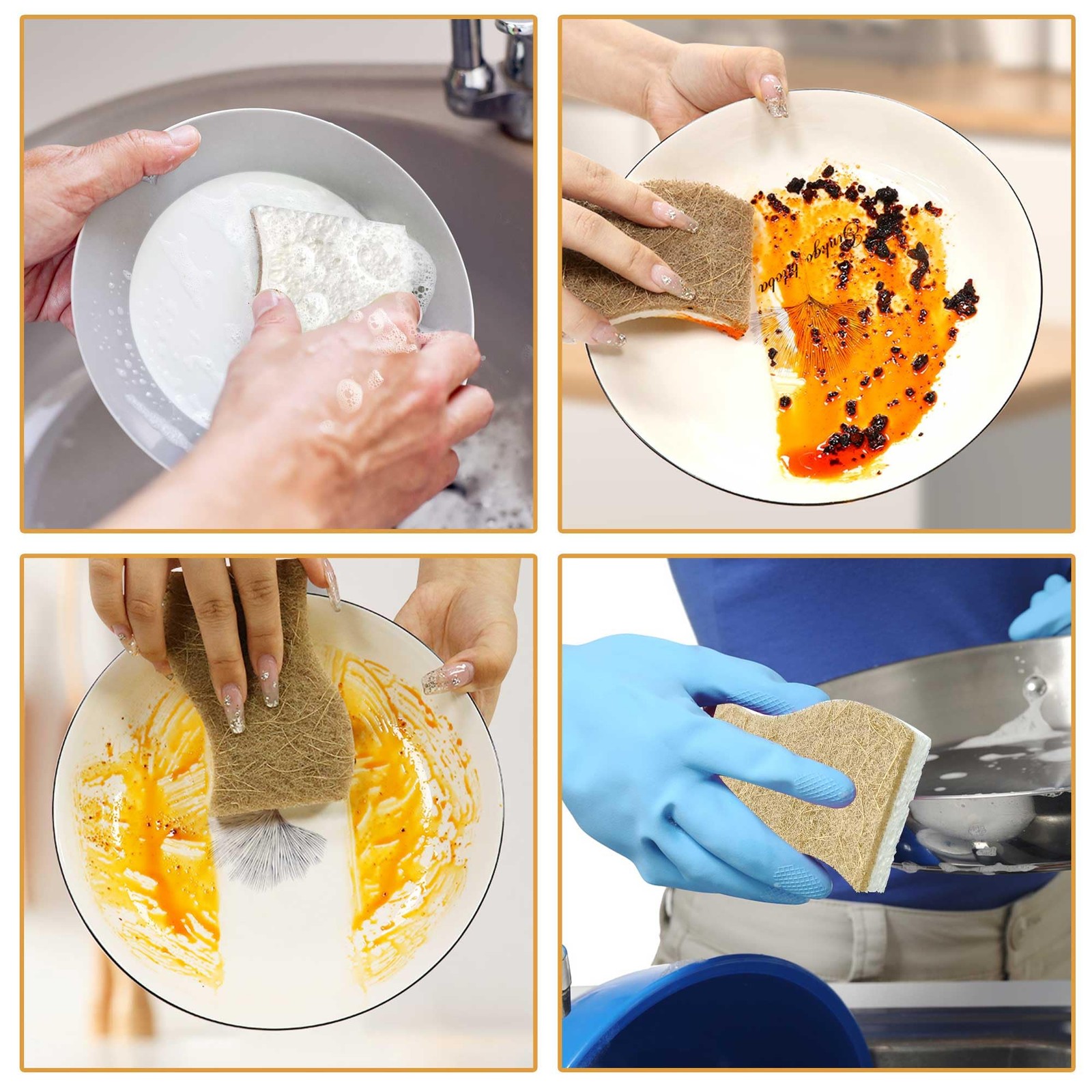 Natural Kitchen Sponges, Biodegradable & Compostable | Non-Scratch Cellulose …