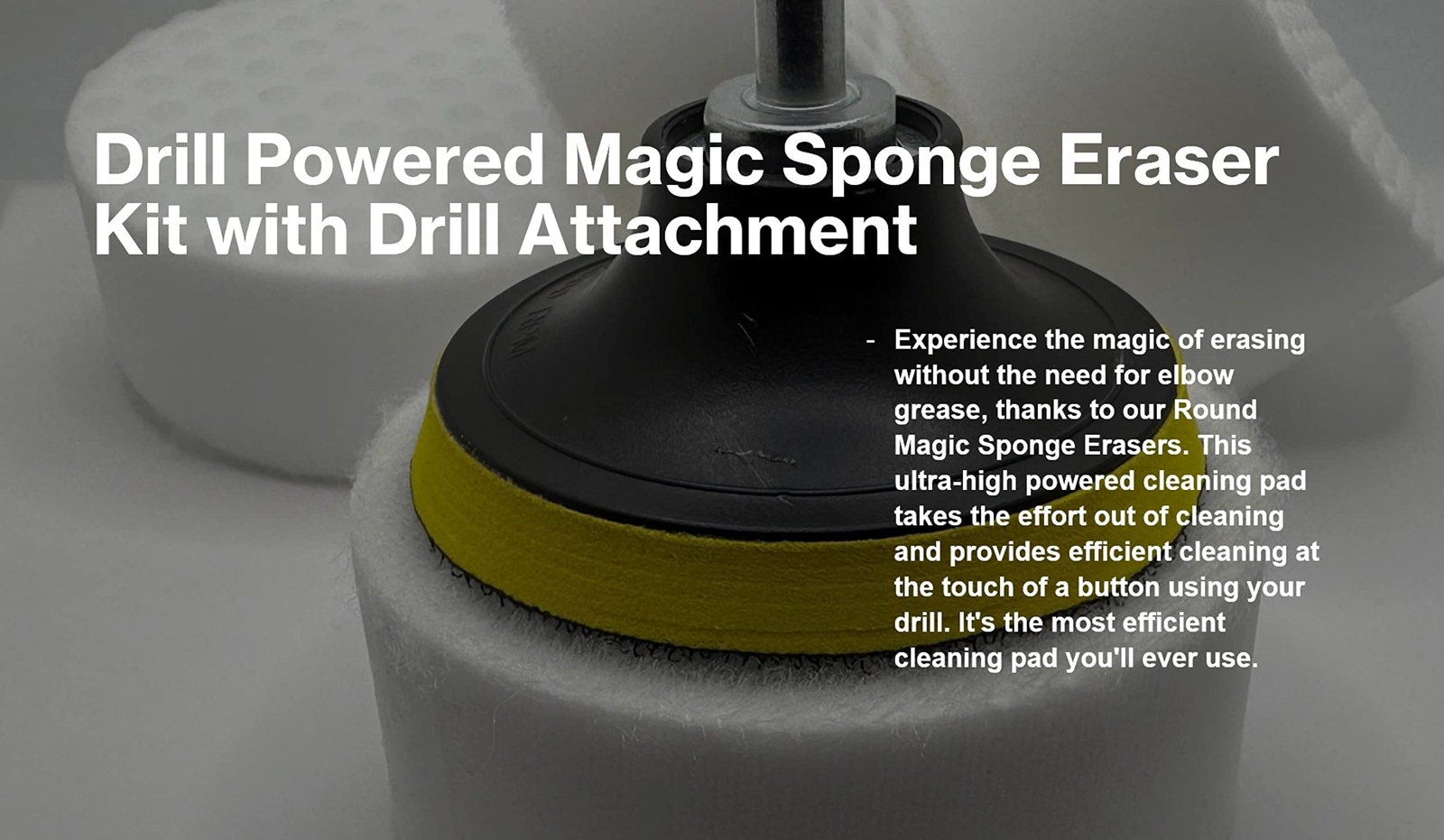 4.5 Drill Powered Magic Sponge Eraser 6 Pieces Kit With Drill Attachment | 25%