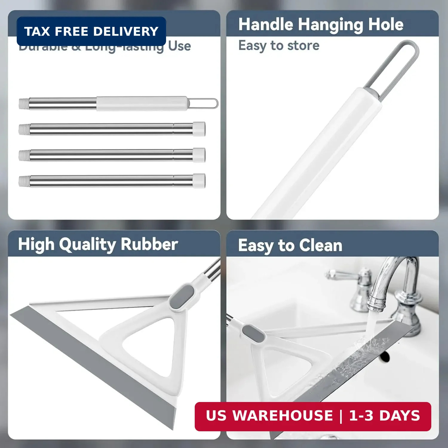 Multifunction Magic Broom, Squeegee Broom for Floor, Rubber Silicone Broom for F