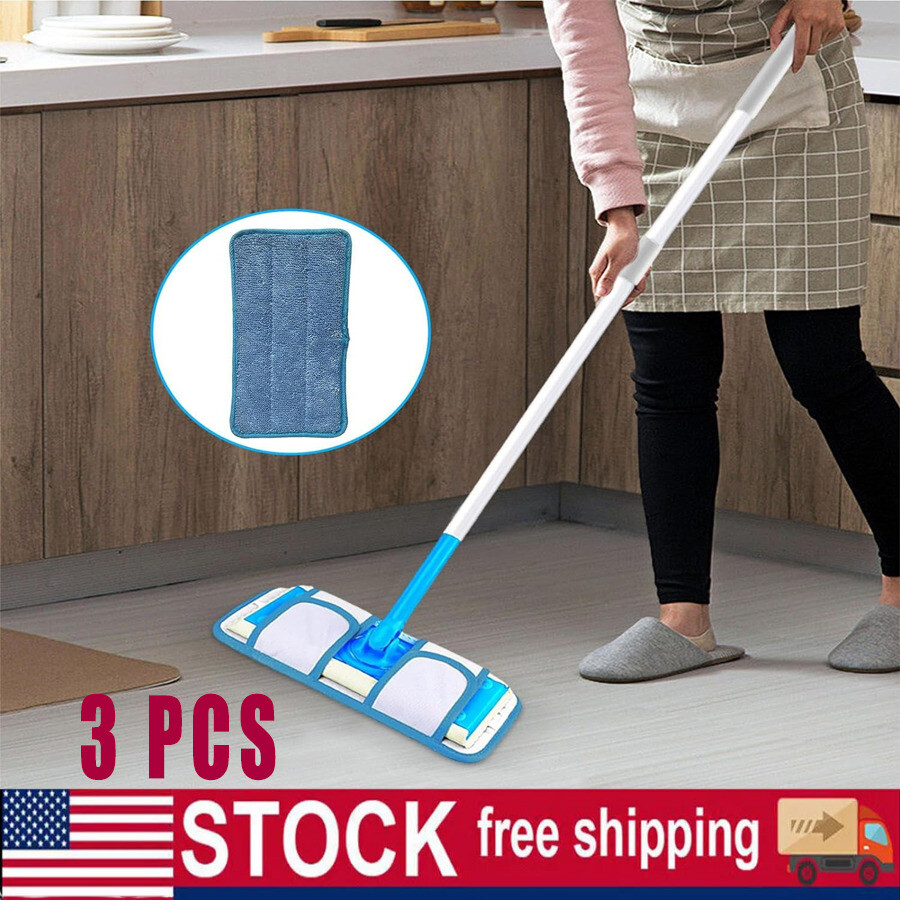 Microfiber Cleaning Mop Pad, Compatible With Sweeper, Washable And Durable 3pcs