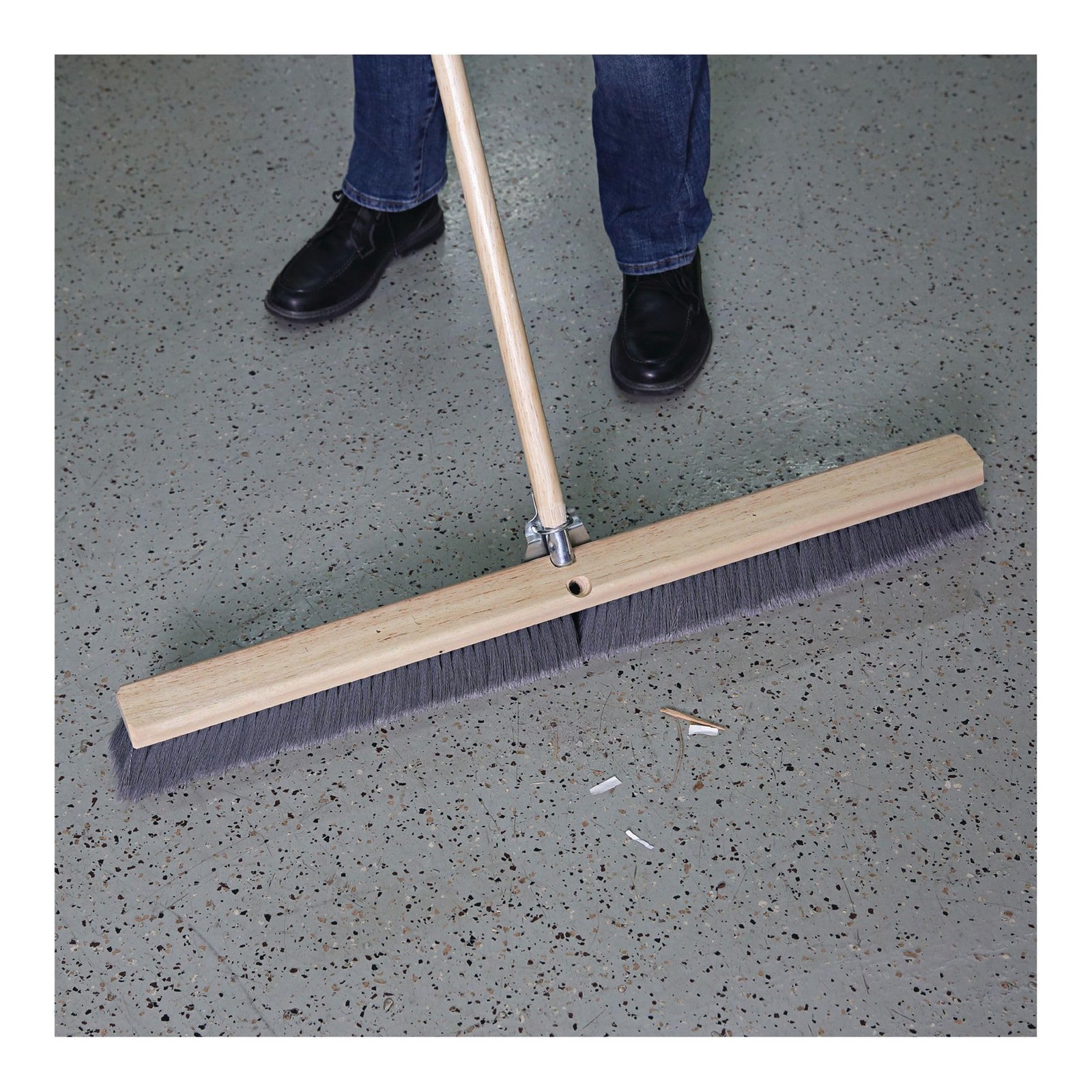 Bwk20436 3 In. Flagged Polypropylene Bristles 36 In. Brush Floor Brush Head Gray