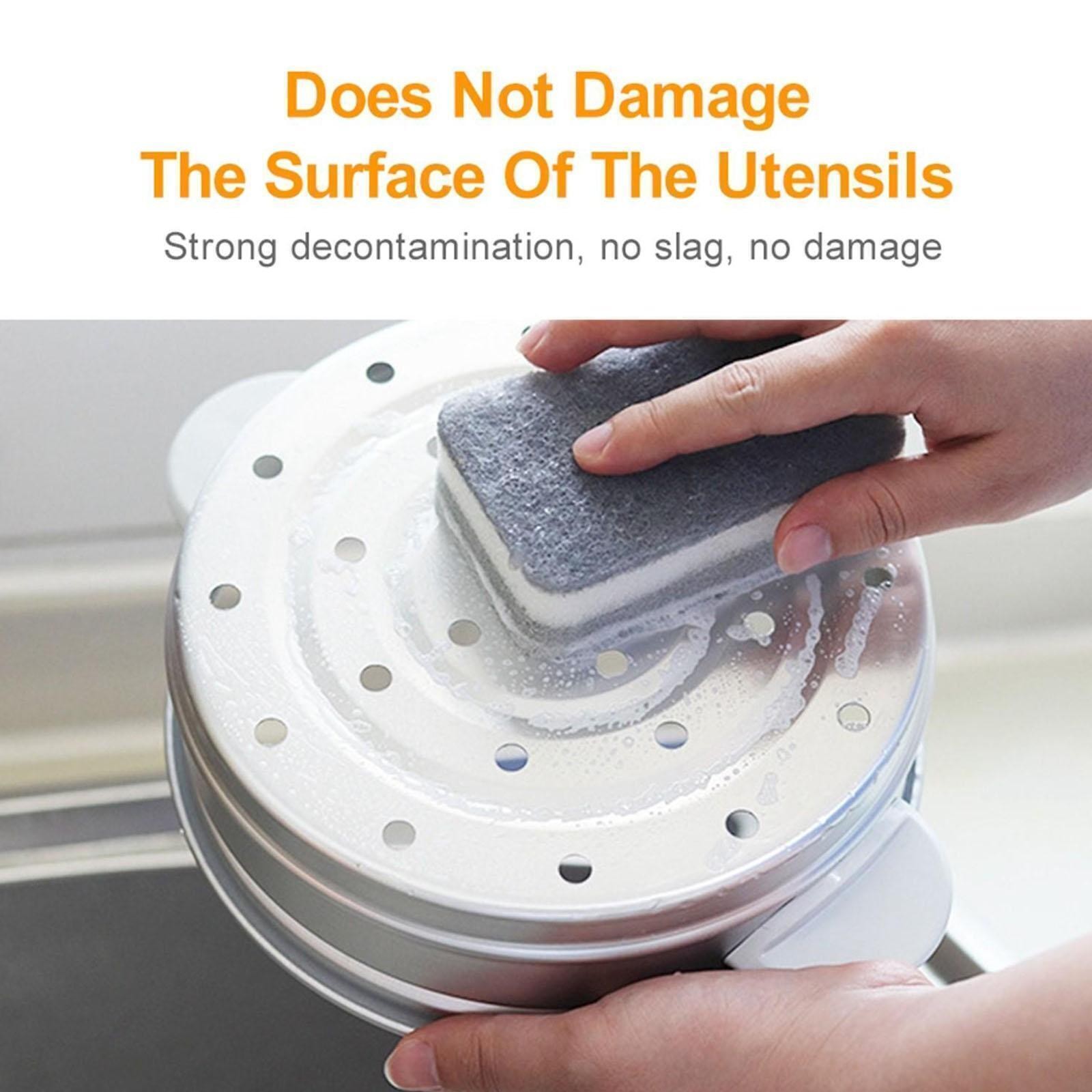 NEW 1Pc Dish Sponge For Heavy Duty Scrub Sponges ual-Sided Sponge Kitchen