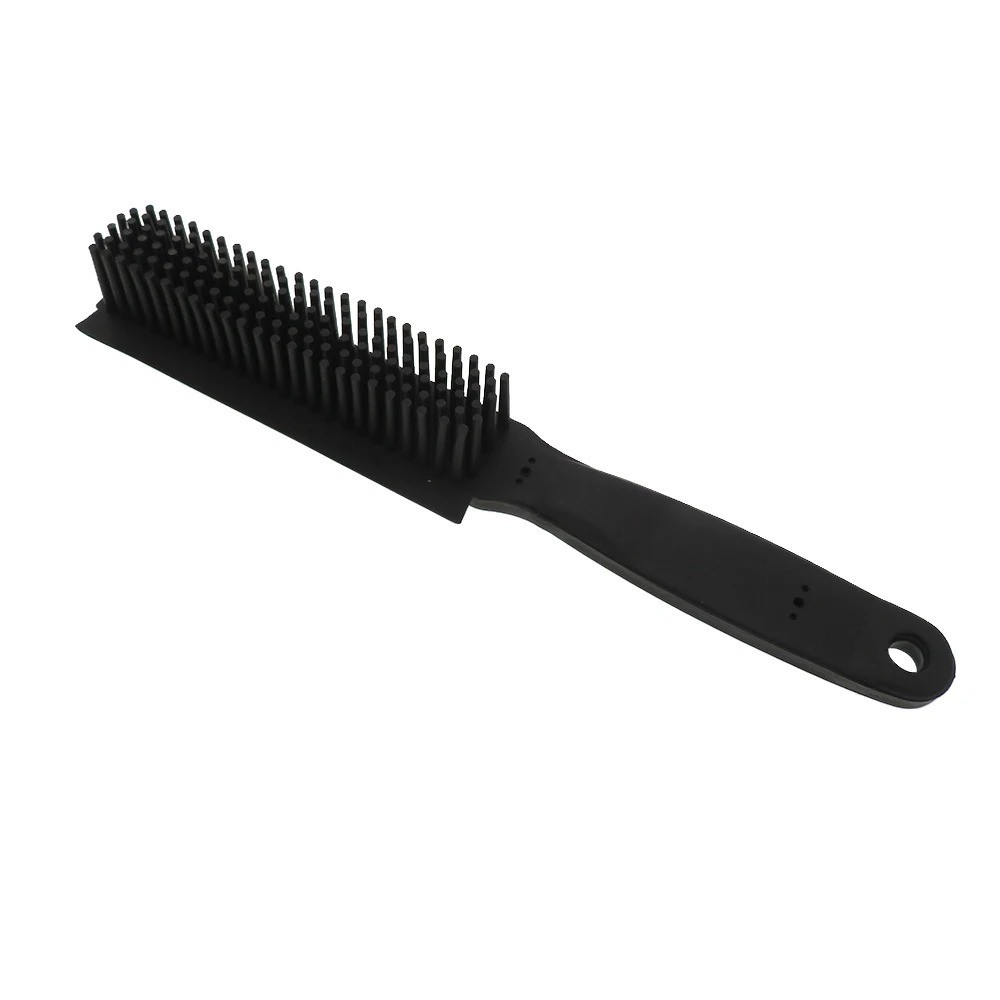 Rubber Bristle Hand Brush With Squeegee – Scrub Sweep & Clean Lint -RANDOM COLOR