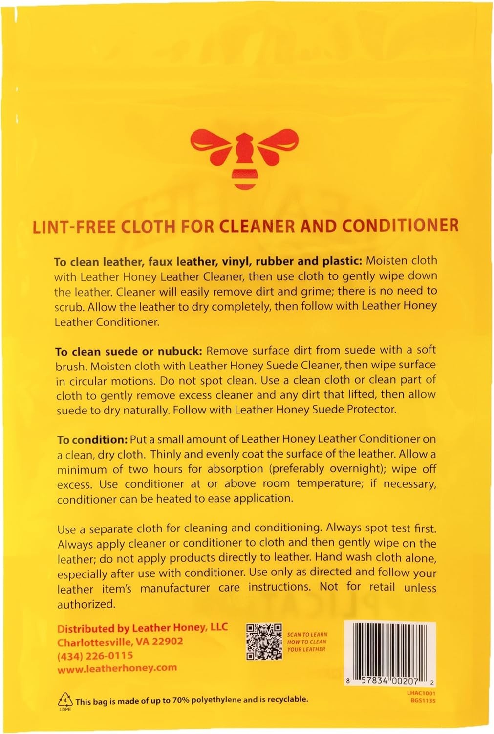 Elite Lint-Free Microfiber Cloth for Leather Care – Made in America Since 1968