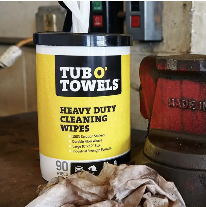 Tub O’ Towels Cleaning Wipe Heavy-Duty Remove Paint Citrus Scent (90-Count)