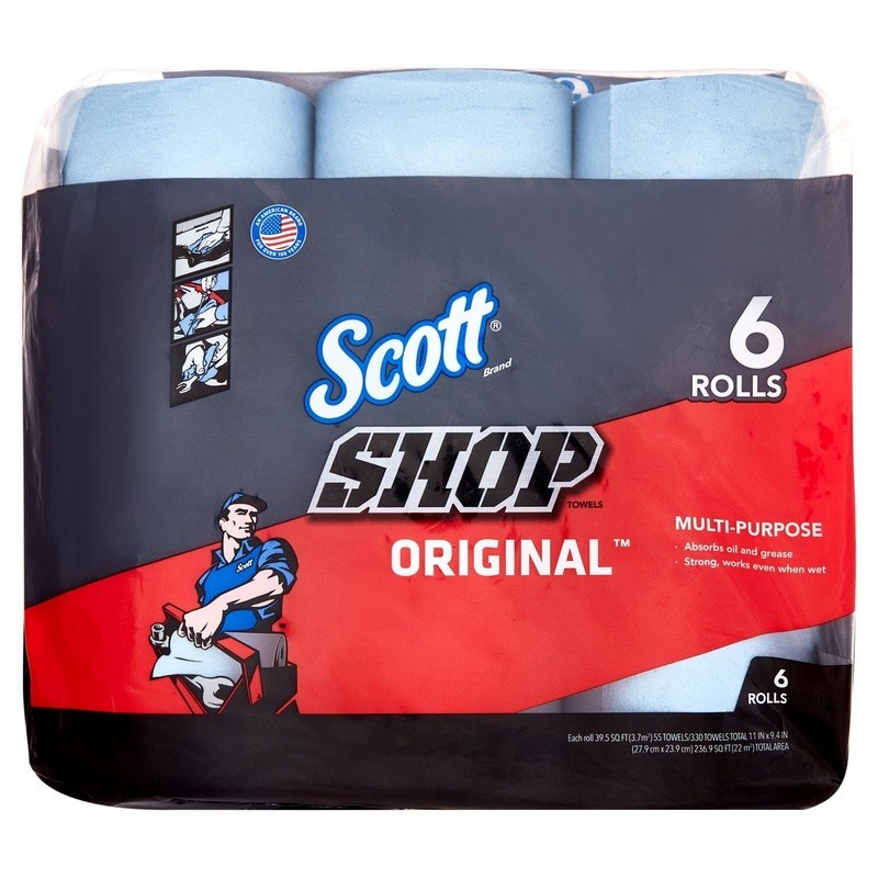Multi-Purpose Shop Towels Utility Rolls Absorbent Cleaning Wipes 55 Sheets New